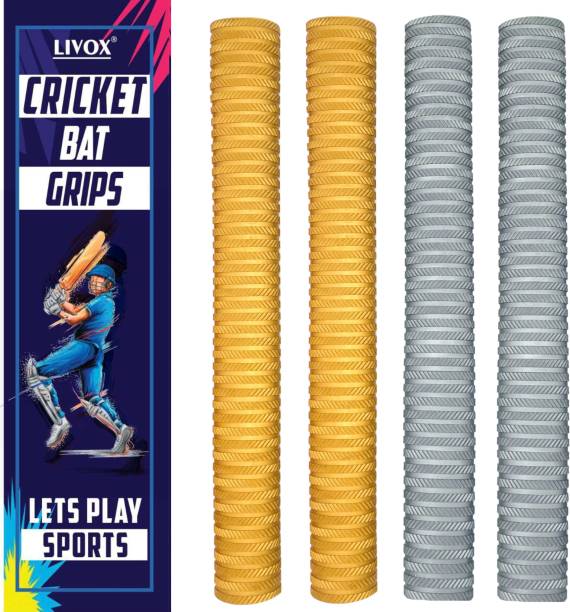LIVOX First Quality Golden And Silvar Ring Texture Cricket Bat Grips for Good Comfort Ultra Tacky