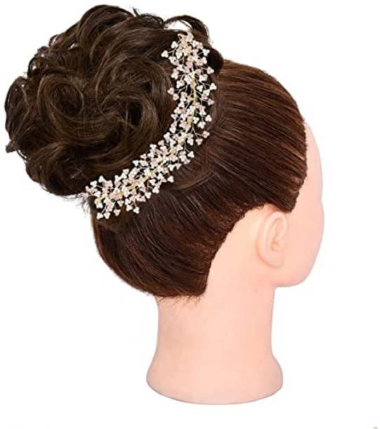 MelodySusie Hair Accessories for Women Stylish Artificial Flowers Silver Hair Accessory Set