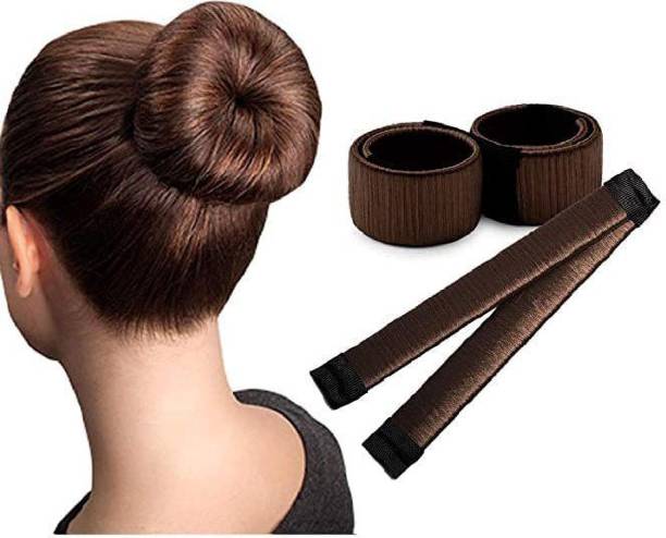 Kriti French Twist Hair Bun Maker Tool For Hair Styling 2 Pcs Brown Hair Tattoo/Sticker