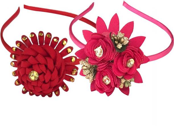 Myra Collection Rose Flower Headband Crown Wedding Headpiece Hair Hoop for Woman Hair Band