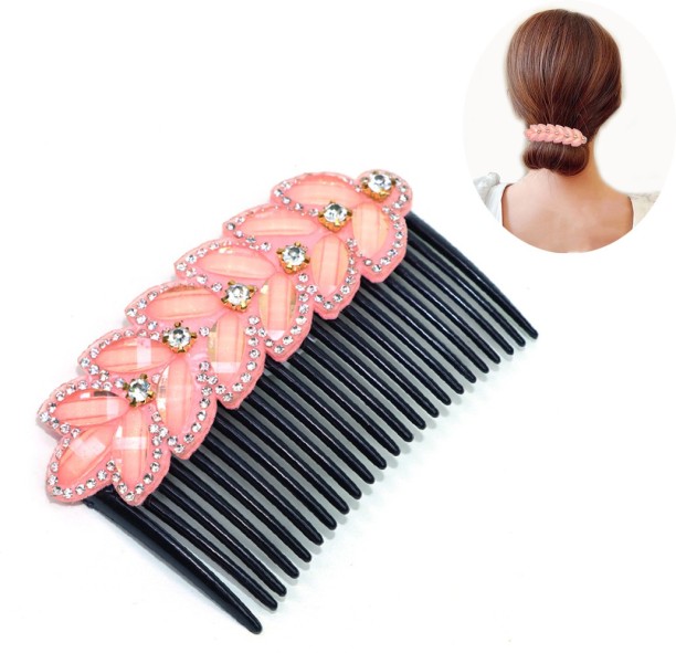 White Pearl Beads Clear Silver Rhinestone Crystal Beaded Black Plastic Teeth Comb Ponytail Holder Barrette Hair Banana Clip Long Hairpin New Accessories Hair Accessories Barrettes & Clips 