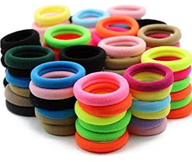 CHAMPA ENTERPRISES Hair rubber band For Women & Girls ( NEON Colour's ) pack of 50 Bun