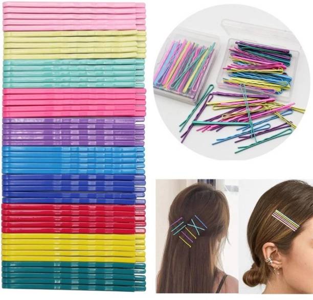 Buy 10Pcs/Set Candy Colors Hair Clip Style Metal Barrette Side Steel Clip  For Women Girls