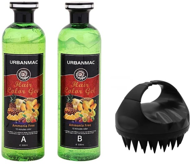 Velvetree Fruit Vinegar Natural Black Hair Color Dye Gel 500 ml x 2 Beauty  Black Fruit Vinegar Gel Hair Color 500 ML x 2  Black