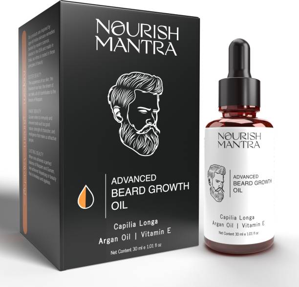 Nourish Mantra Advanced Beard Growth Oil With Argan Oil For Thicker And Healthier Beard Growth Hair Oil Price in India