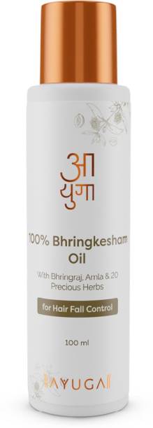 Ayuga 100% Bhringkesham Hair Oil with Bhringraj and Amla For Hair Fall Control 100 ml Hair Oil Price in India