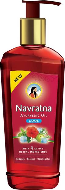 Navratna Ayurvedic Cool Oil| With Pump| Relieves Headache, Fatigue Hair Oil Price in India