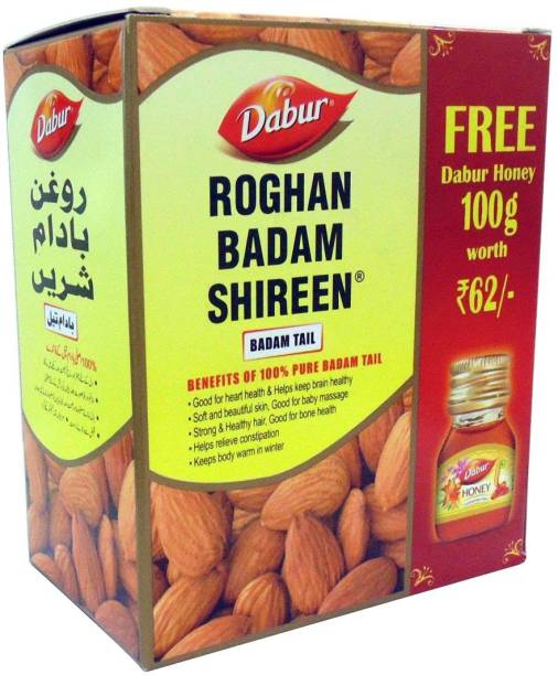 Dabur Badam Roghan Tail (With 100g Honey) for Strong and Healthy Hairs Oil (100 ml) Hair Oil