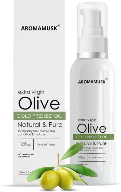 aromamusk 100% Pure Cold Pressed Extra Virgin Olive Oil For Hair And Skin Hair Oil
