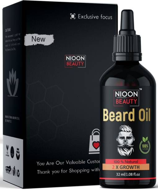 NIOON 2 x Faster Beard Growth oil with 100% Natural Ingredients Based Hair Oil