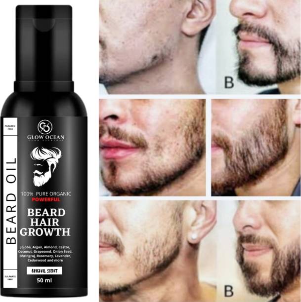 glowocean Beard Hair Growth Oil- For Patchy & Faster Beard Growth Hair Oil Price in India