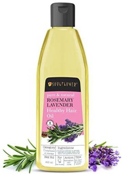 Soulflower Rosemary Lavender Oil for Healthy Hair, Growth, Pure & Natural Healthy  Hair Oil
