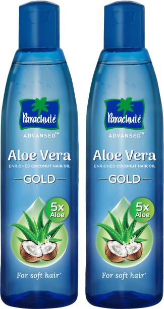 Parachute Advansed Aloe Vera Coconut Hair Oil GOLD, 5X Aloe Vera, Makes hair Sooperr soft Hair Oil Price in India