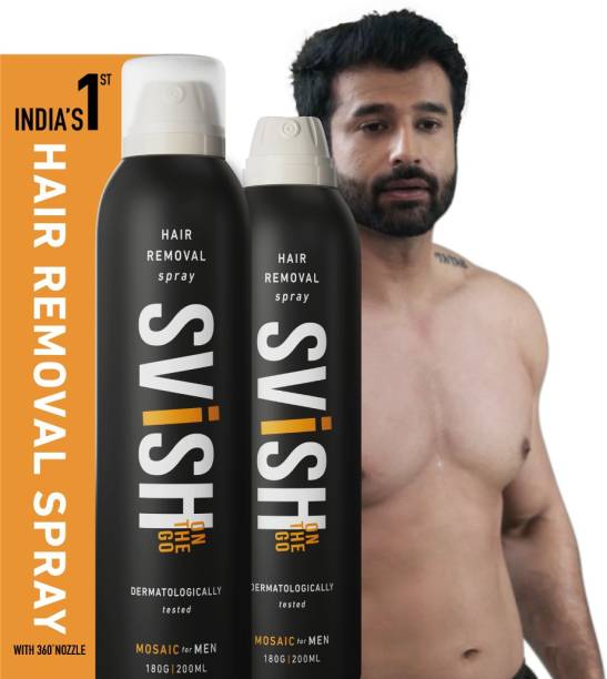 SVISH Hair Removal Spray for Men's Chest, Back, Legs & UnderArms Spray