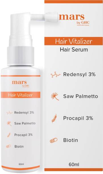 mars by GHC Hair Vitalizer With 3% Redensyl, Procapil, Saw Palmetto& Biotin For Thicker & Stronger Hair Growth (60ml)