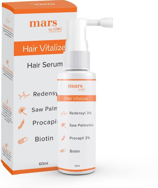 mars by GHC Hair Vitalizer With 3% Redensyl, Procapil, Saw Palmetto& Biotin For Thicker & Stronger Hair Growth (60ml)