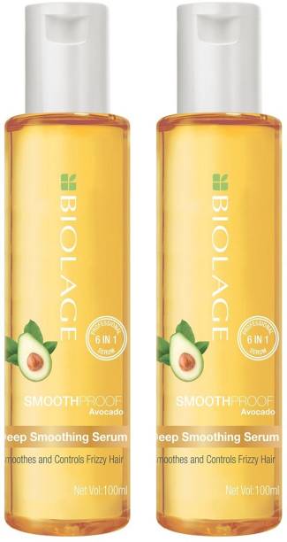 BIOLAGE SmoothProof Deep Smoothing 6-in-1 Hair Serum for Frizzy Hair, Pack of 2 Price in India