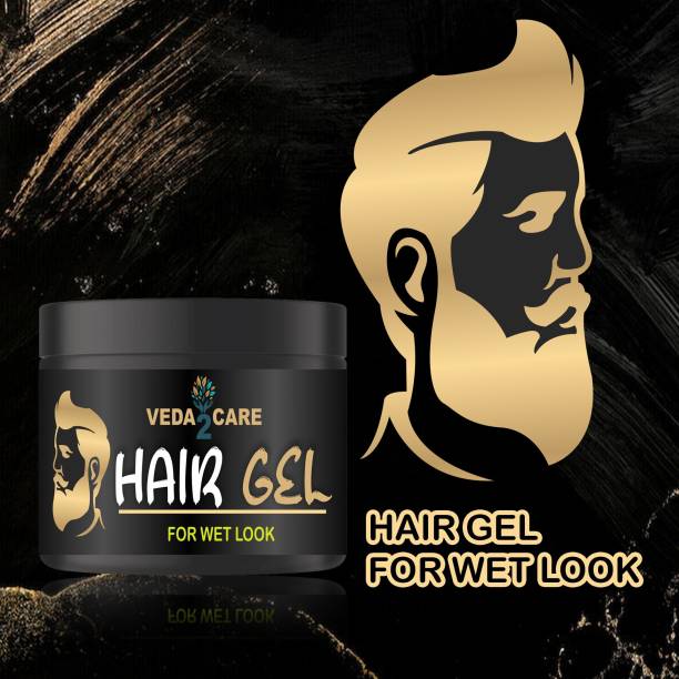Veda2Care Hair Gel for Wet Look | Natural, Vegan & Cruelty Free Hair Gel Wax for Men Hair Gel
