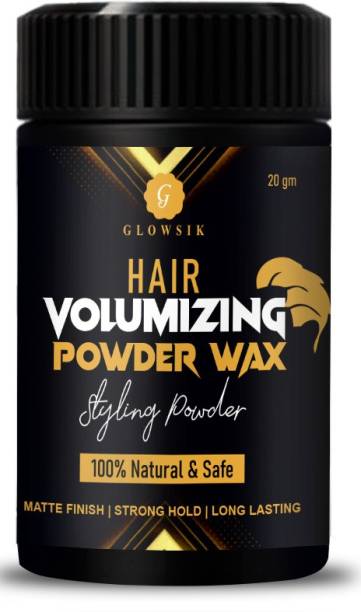 G GLOWSIK Hair Volumizing Powder Wax for strong hold , Styling hair Powder , Matt Finish Long lasting , 100% Safe & Natural , Hair Volumizer Powder Wax 24 Hours Hold Hair Volumizer POWDER