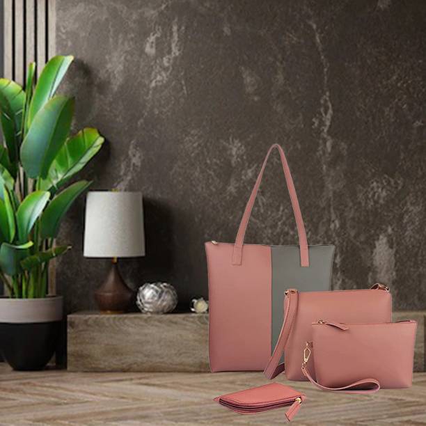 Women Pink, Grey Shoulder Bag Price in India