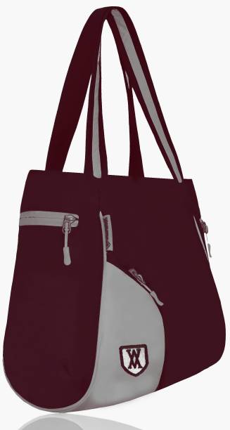 Women Maroon, Grey Tote Price in India