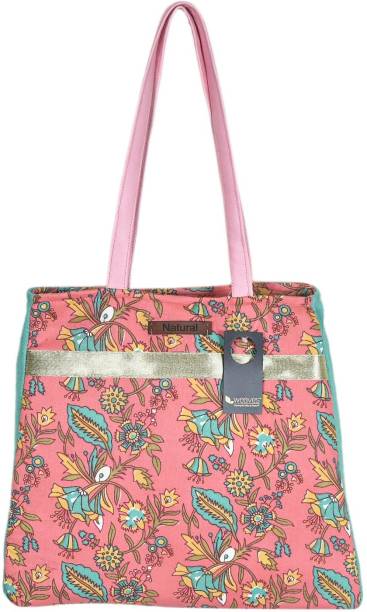 Women Pink, Blue Tote Price in India