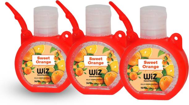 Wiz Sweet Orange  Kill Germs Instantly Bag Tag Hand Sanitizer Bottle