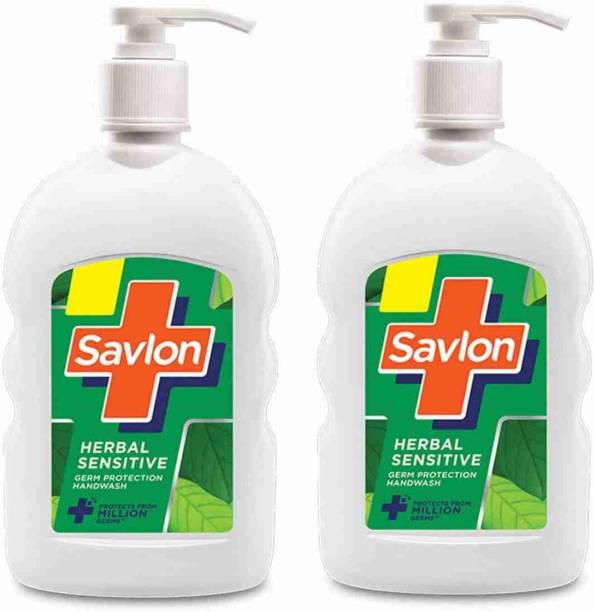 Savlon HANDWASH PACK OF 2 Hand Wash Bottle + Dispenser