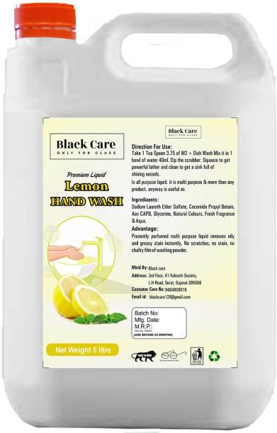 Black Care lemon Original Germ Protection Handwash Liquid Soap Refill, 5L Hand Wash Can