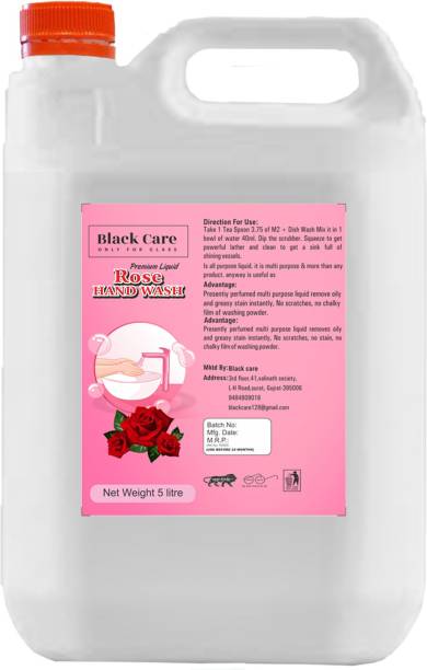 Black Care Disinfectant Rose Liquid Soap Handwash, 5 Liter Hand Wash Can