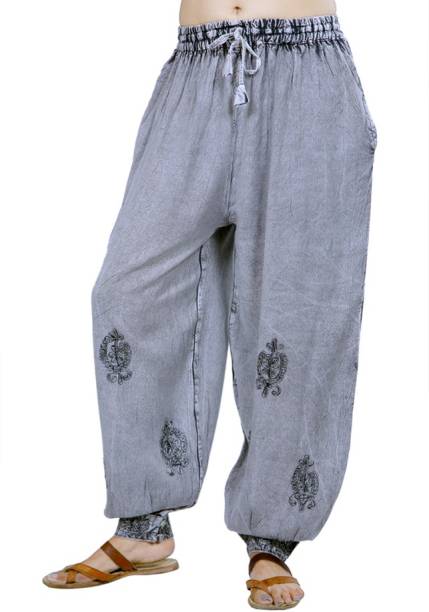 PURPURA Embroidered Viscose Women Harem Pants