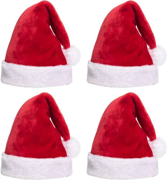 KAKU FANCY DRESSES Santa Red Christmas Caps Free Size/B...