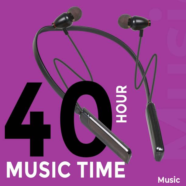 RARIBO 40 Hours playtime, Earphones with fast charge, Power full Bass Bluetooth Headset