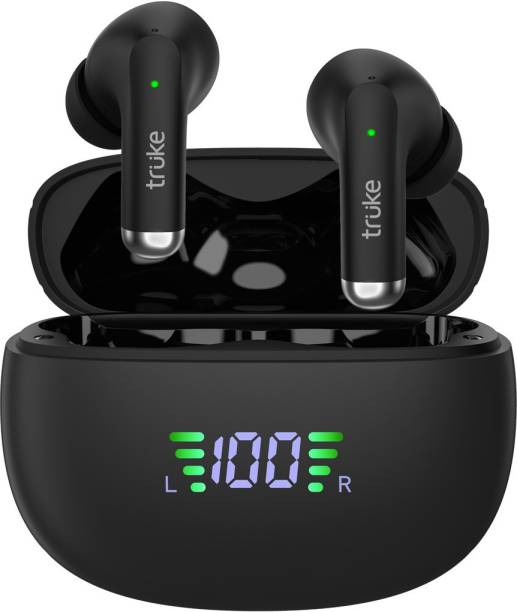 truke Buds Pro with ANC, 48H Playtime, Quad-Mic ENC, 12.4mm Speaker Bluetooth Headset