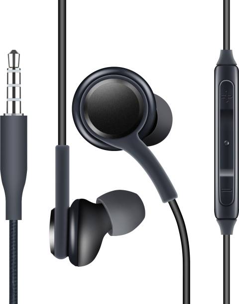 juloxi 3.5mm Earphone In-ear Wired Mic Volume Control Headphone Earbuds Wired Headset