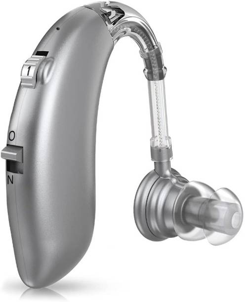 Fastwell F-60 Behind The Ear /Ear Machine/Instrument Personal Sound Amplifier for Moderate Hearing Loss Silver /For Old Age Behind The Ear Hearing Aid