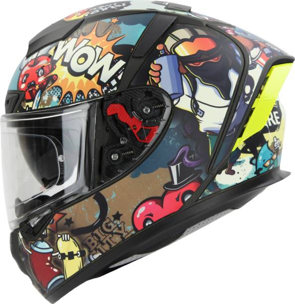 IGNYTE IGN-4 Subway Surfer ISI/DOT Certified Double Visor Full Face Graphic Helmet Motorbike Helmet