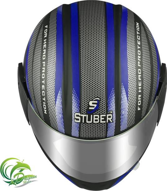 DALPHIN MODA ISI Approved Blue Coloured Stuber Helmet Motorbike Helmet