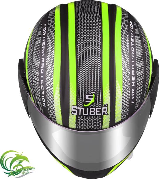 DALPHIN MODA ISI Approved Green Coloured Stuber Helmet Motorbike Helmet