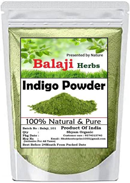 BALAJI HERBS Indigo Powder for Hair - 100% Natural Black Dye, Anti-Dandruff & Hair Growth
