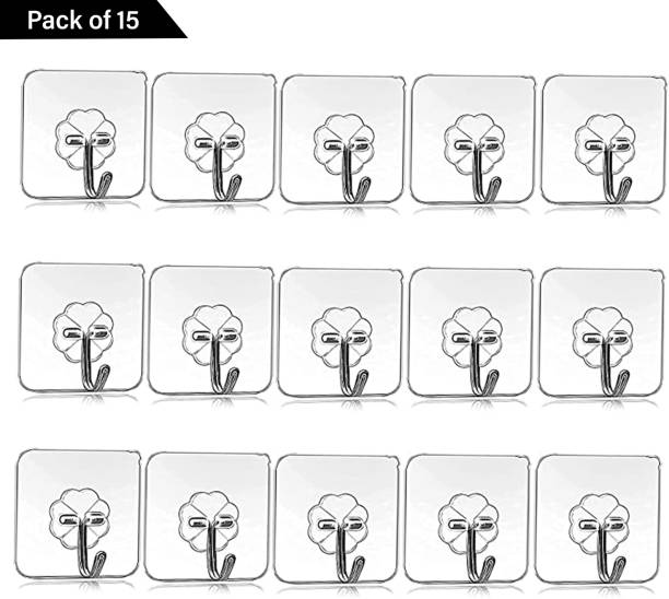 DALUCI Set of 15 Wall Hooks for Hanging Strong (Pack of 15) Hook 15