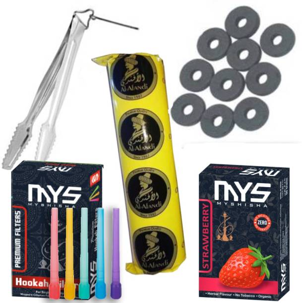 MYSHISHA Hookah Accessories 5 Mouthpiece Tips & MYS Strawberry Hookah Flavor