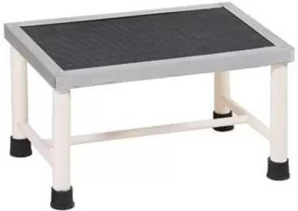 MINSALES™ Bed Side Single Foot Step/Stool with Anti Slippery Rubber Coating Hospital Food Stool
