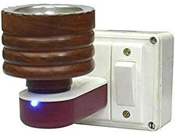Revwd Wooden Electric Kapoor Dani Incense Burner Plug Camphor Aroma Wooden Incense Holder