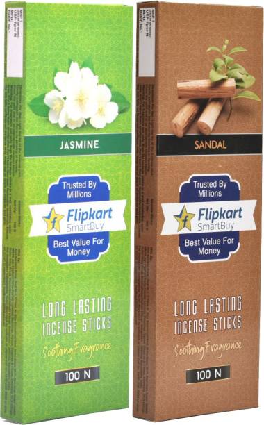 Flipkart SmartBuy Two in One,Incense Sticks Combo (Pack of 2) Jasmine||Sandal