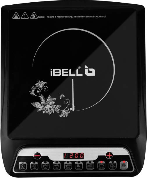 iBELL CLOUD750C Induction Stove,7 Preset, 2000 Watt, Crystal Glass Top, BIS Certified, Induction Cooktop