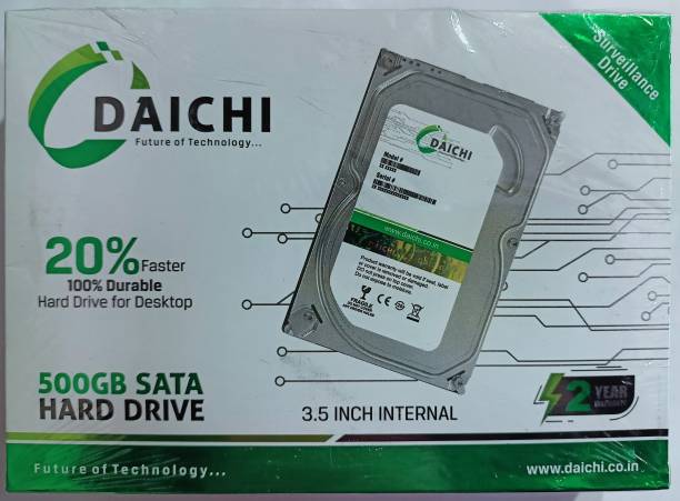 DAICHI SURVEILLANCE DRIVE 500 GB Desktop, Surveillance Systems Internal Hard Disk Drive (HDD) (500GB)