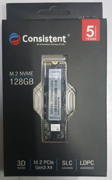 Consistent 128 GB M.2 NVME SSD, SATA III, 6GB/S, 3D NAN...