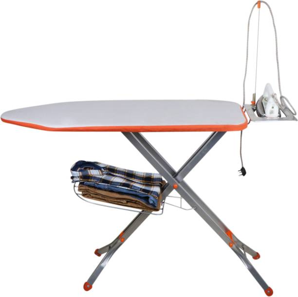 CIPLA PLAST Deluxe Large Foldable with Aluminised Ironing Surface and Iron Holder Ironing Board