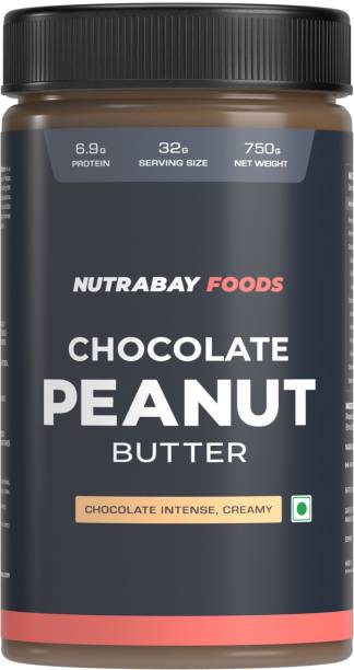 Nutrabay Foods Flavoured Peanut Butter - Chocolate Intense, Creamy 750 g